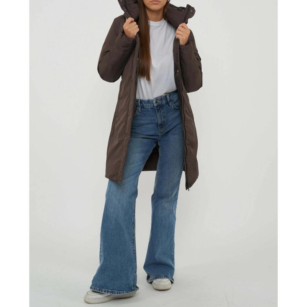 Refrigiwear Long Nebla Jacket Cappotto Invernale Black Coffee Donna