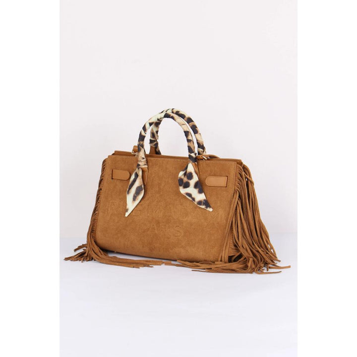 Rue Madam Canyon Tote Fringes Suede Cognac Donna
