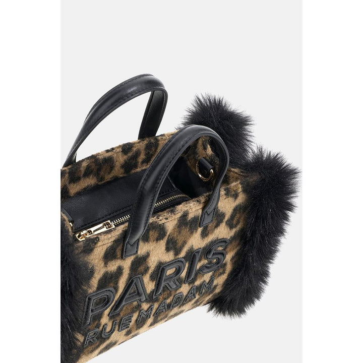 Rue Madame Megeve Mini Tote Leopard Borsa Donna