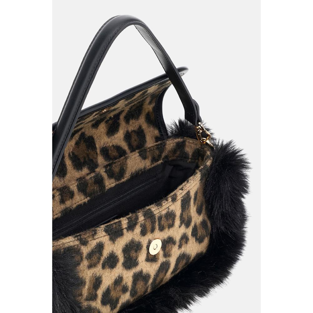 Rue Madame Megeve Shoulder Leopard Borsa Tracolla Donna