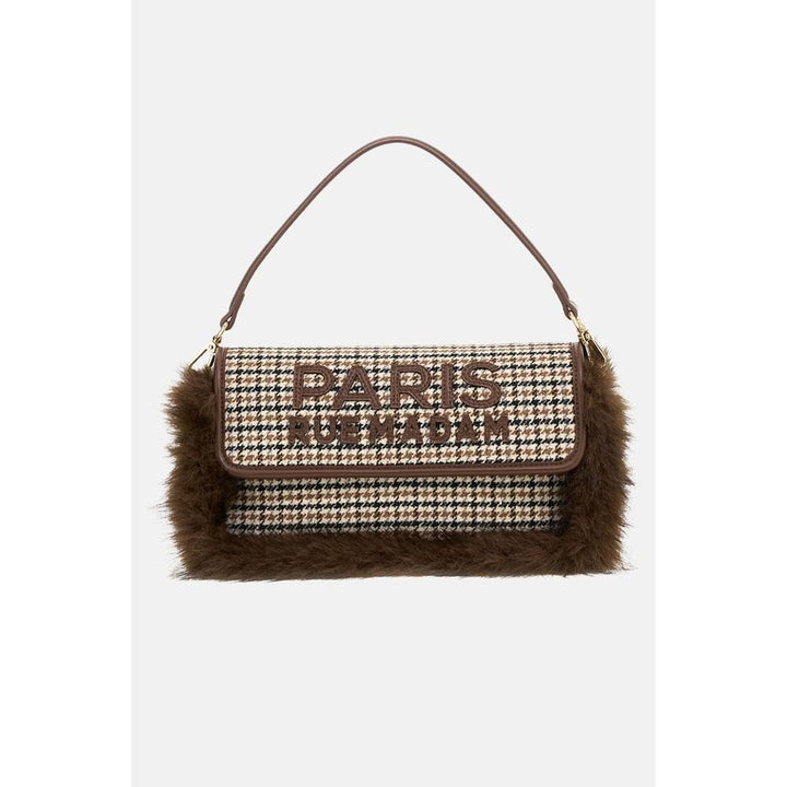 Rue Madame Megeve Shoulder Borsa Tracolla Pied De Poule Donna