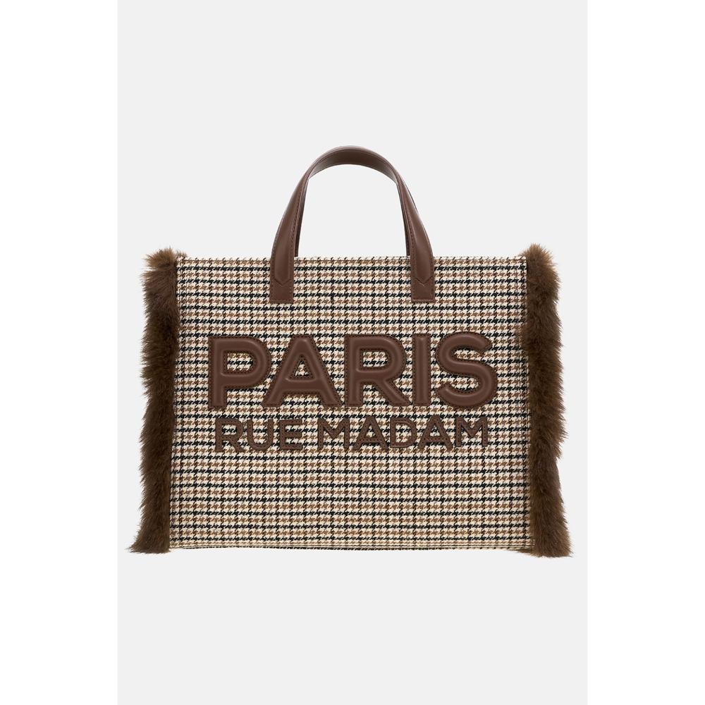 Rue Madame Megeve Tote Pied De Poule Borsa Donna
