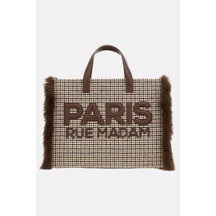 Rue Madame Megeve Tote Pied De Poule Borsa Donna
