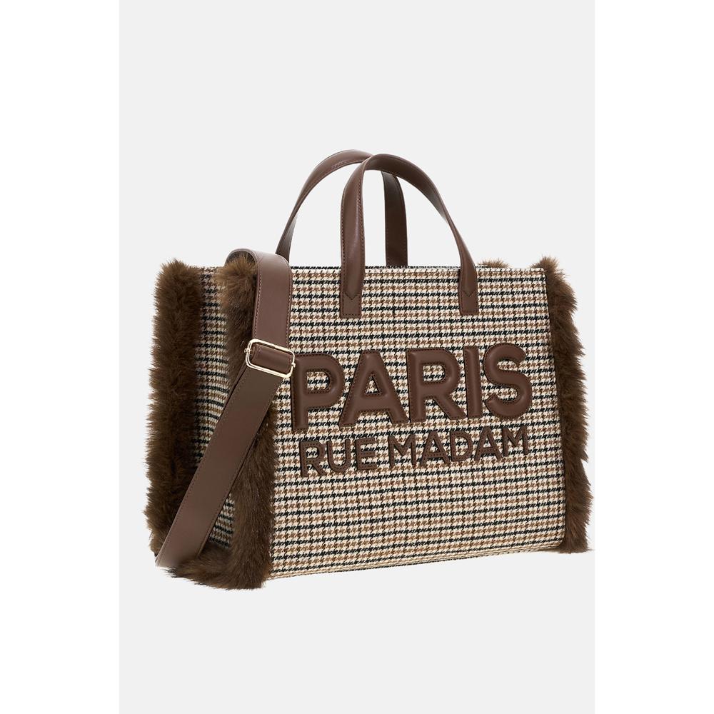 Rue Madame Megeve Tote Pied De Poule Borsa Donna