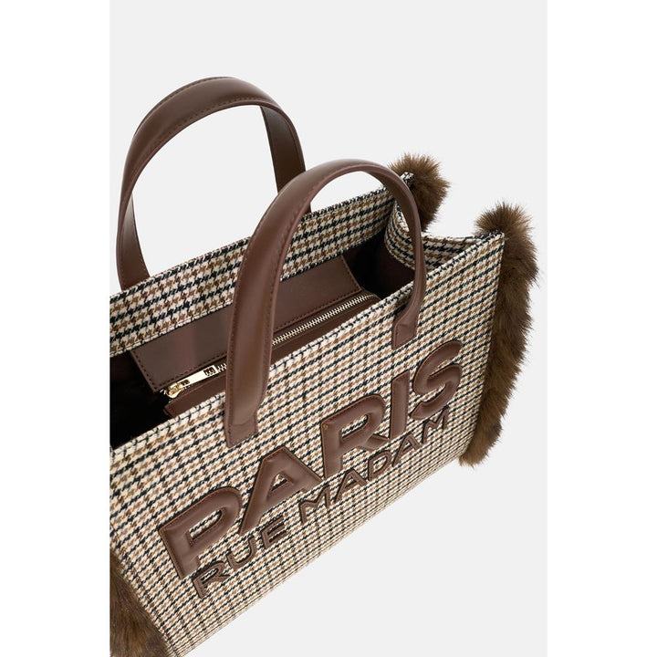 Rue Madame Megeve Tote Pied De Poule Borsa Donna
