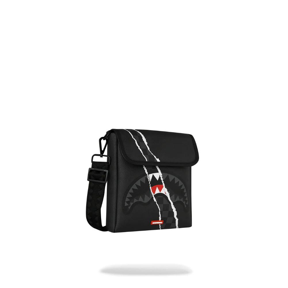 Sprayground Pochette Center Rip Reavealing Black