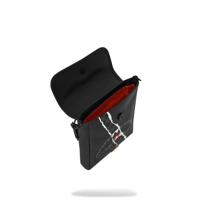 Sprayground Pochette Center Rip Reavealing Black