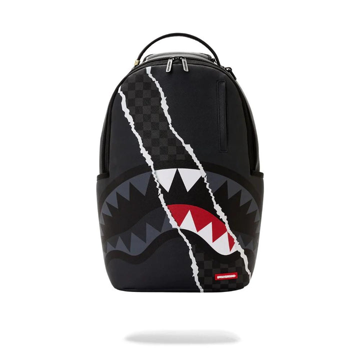 Sprayground Zaino Center Rip Revealing Gray Check Backpack