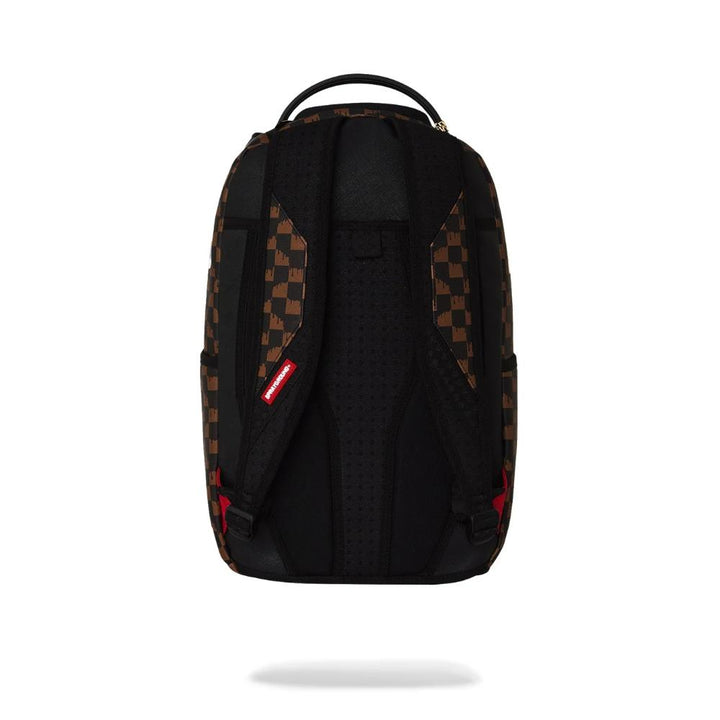 Sprayground Zaino Brown And Cream Drip Check Shark Backpack