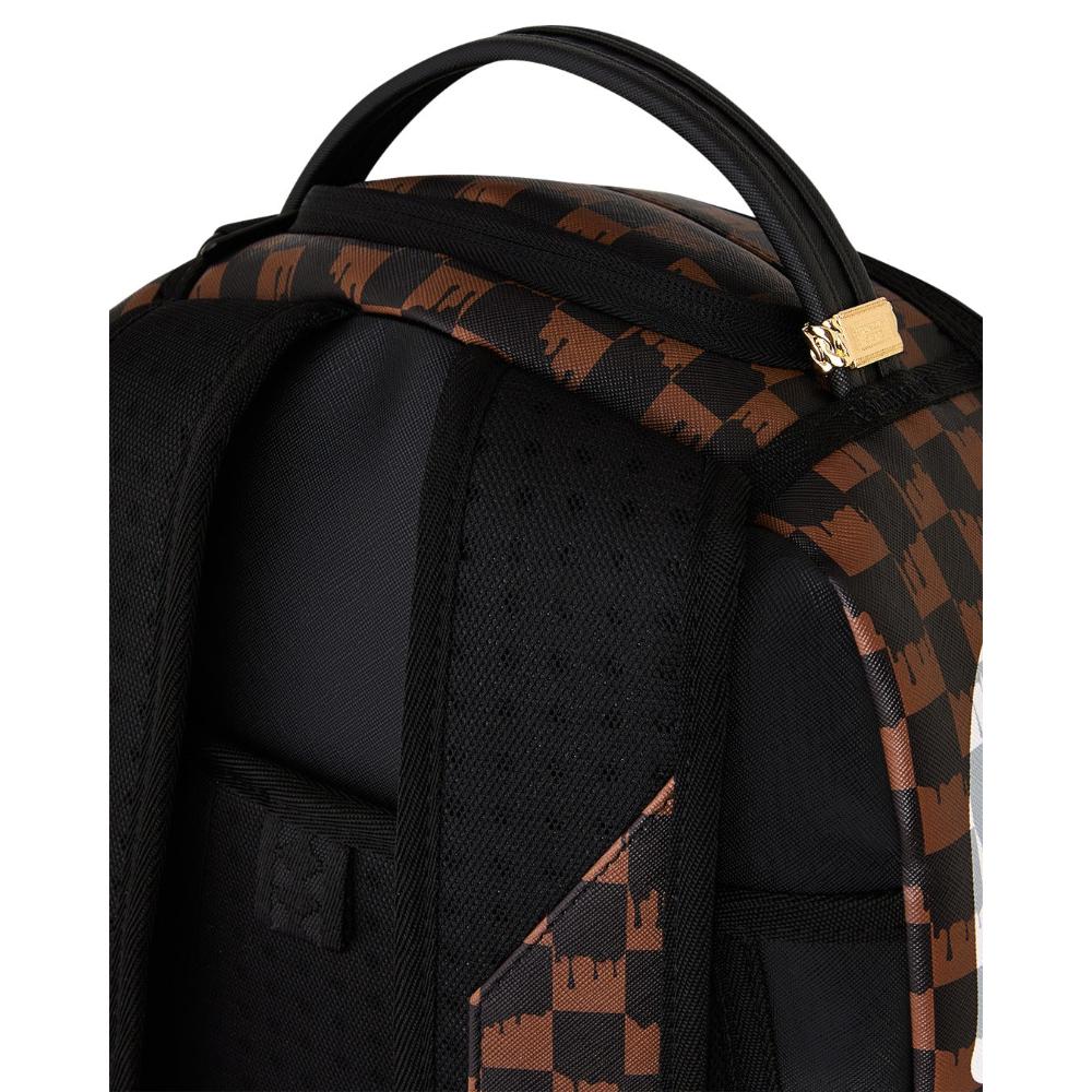 Sprayground Zaino Brown And Cream Drip Check Shark Backpack