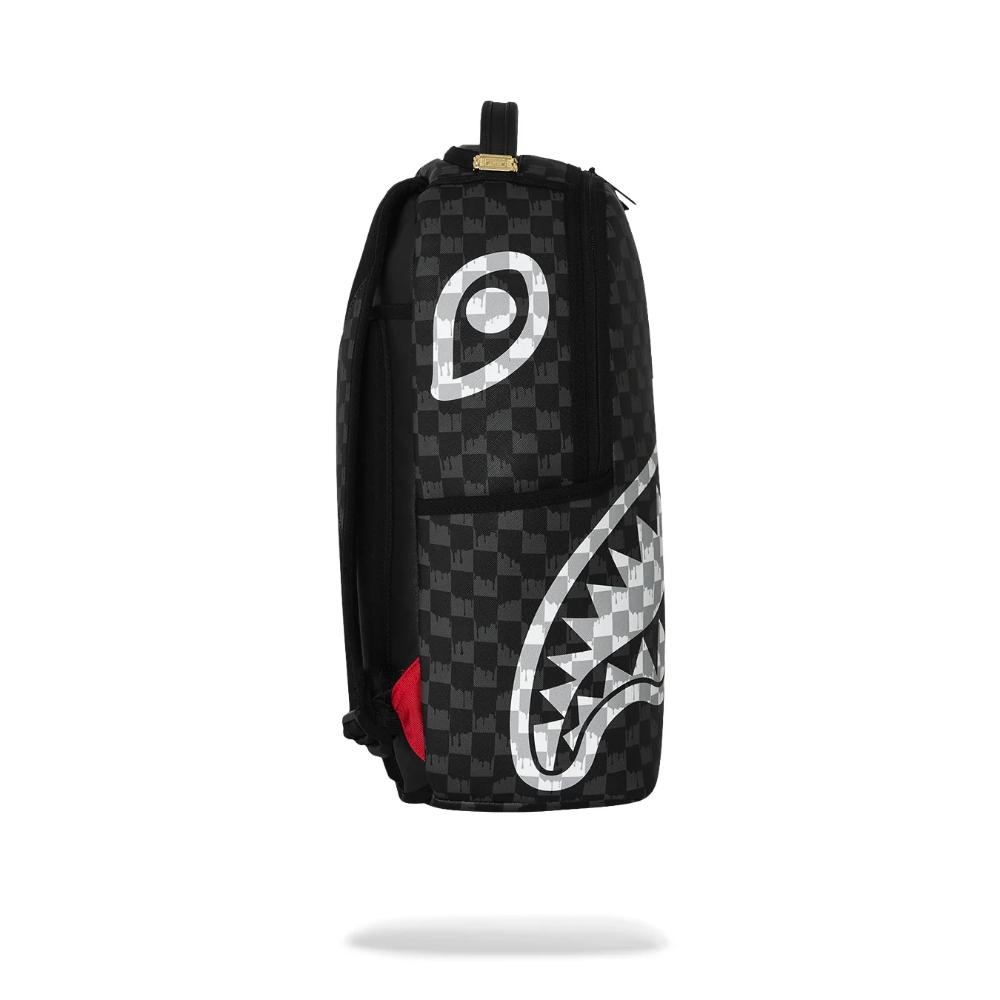 Sprayground Zaino Black And White Drip Check Shark Backpack