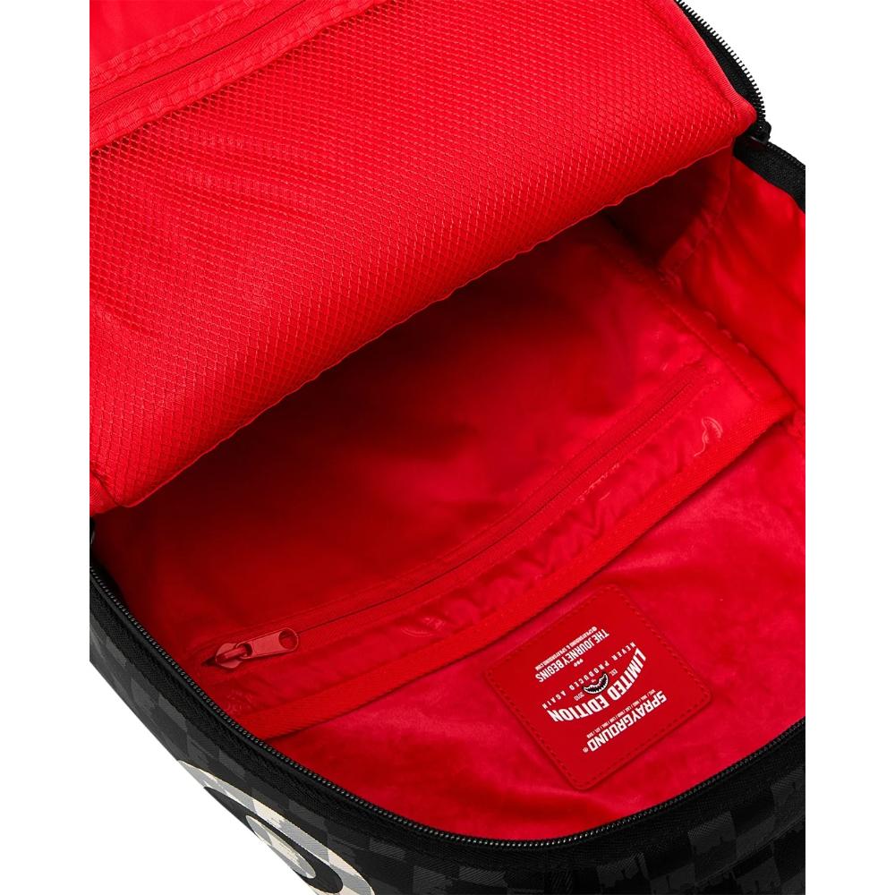 Sprayground Zaino Black And White Drip Check Shark Backpack