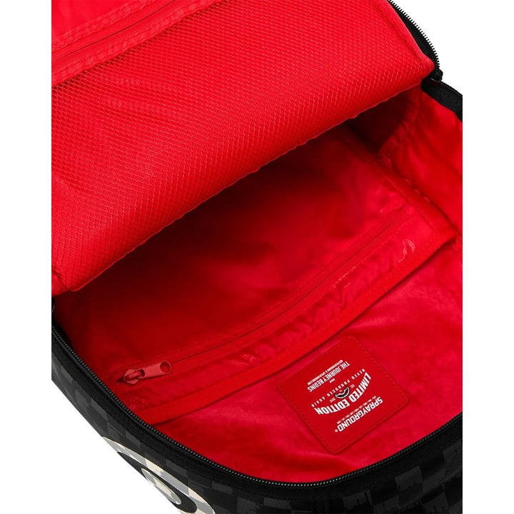 Sprayground Zaino Black And White Drip Check Shark Backpack