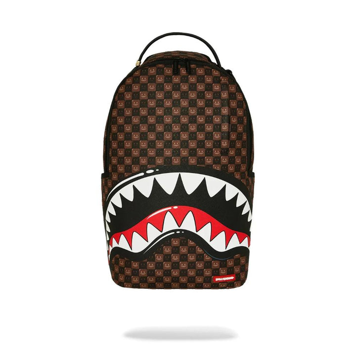 Sprayground Zaino Sharks In Paris WTF Bubble Brown Check Backpack