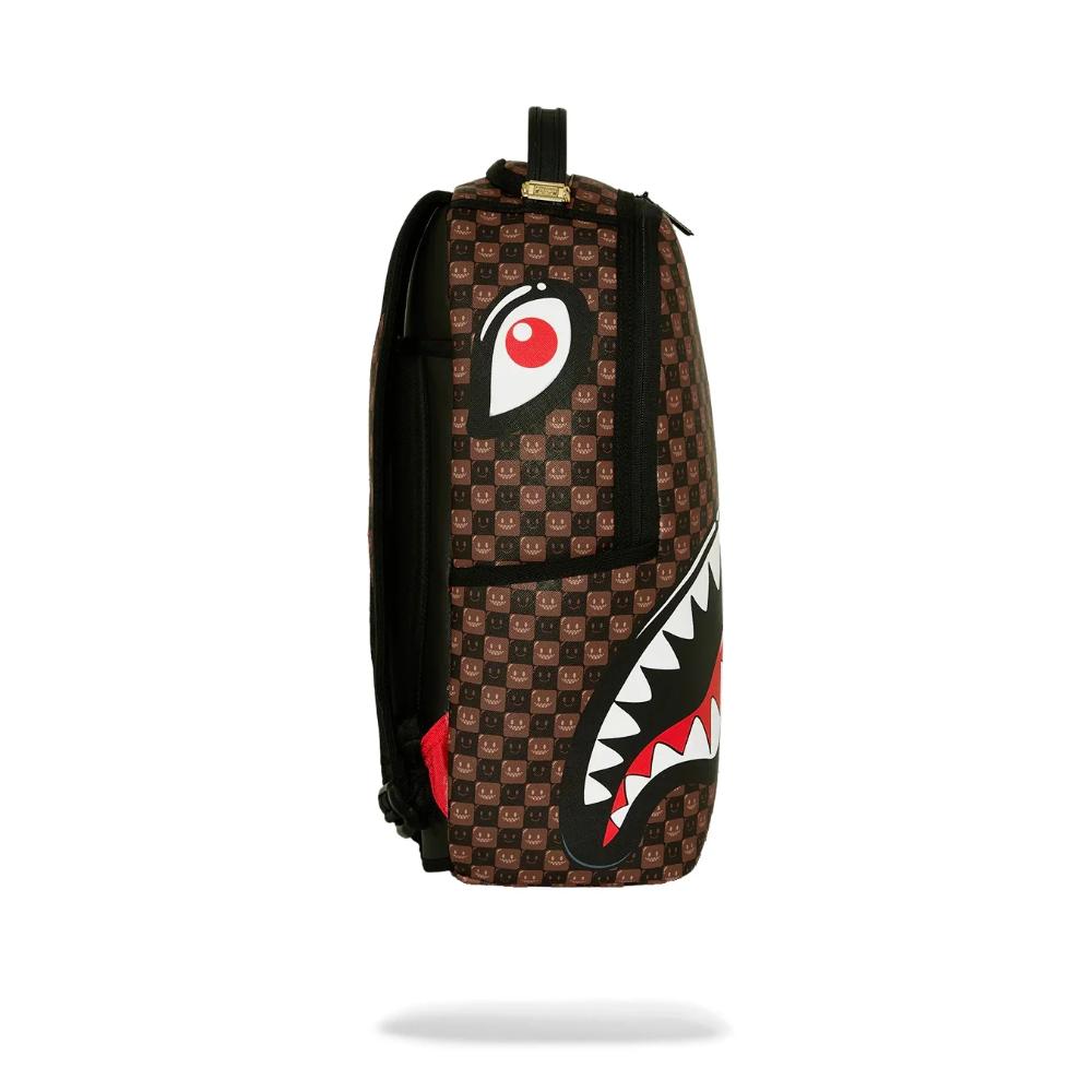 Sprayground Zaino Sharks In Paris WTF Bubble Brown Check Backpack