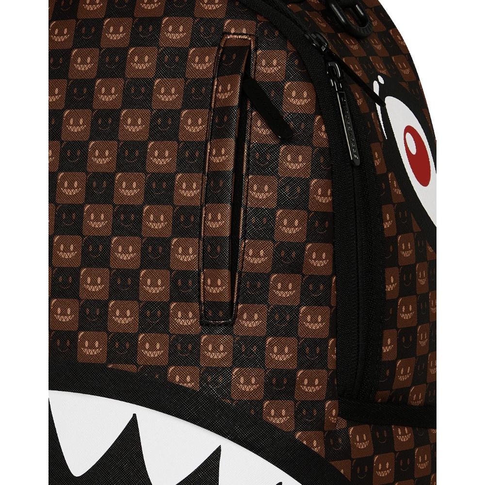 Sprayground Zaino Sharks In Paris WTF Bubble Brown Check Backpack
