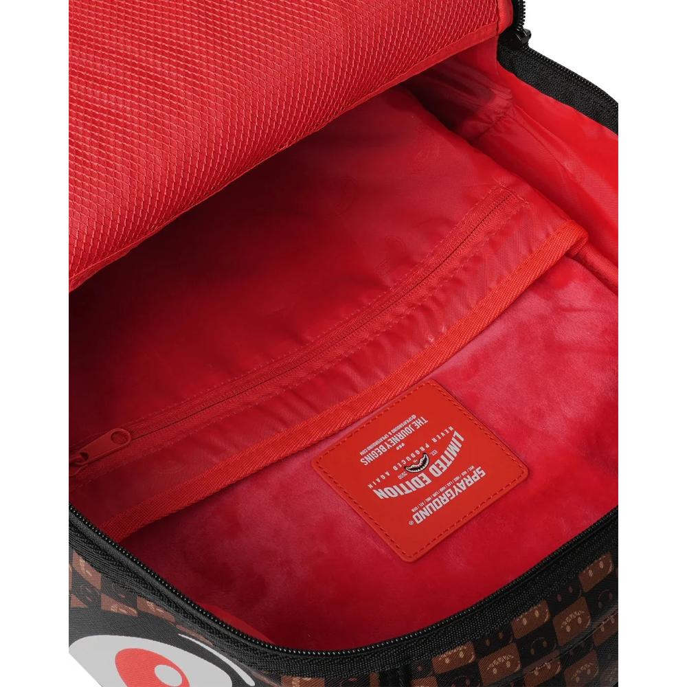 Sprayground Zaino Sharks In Paris WTF Bubble Brown Check Backpack