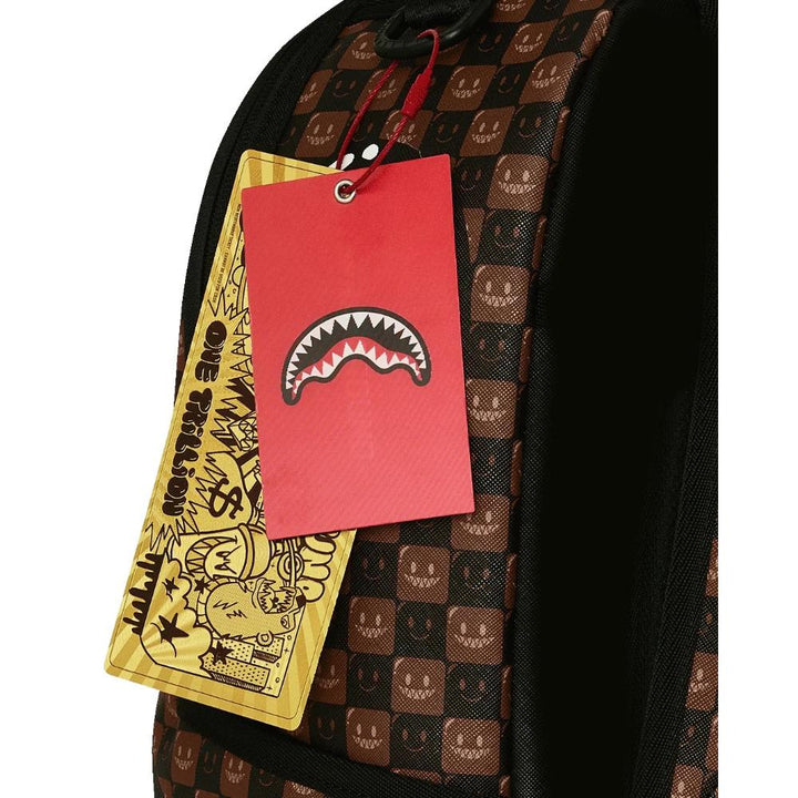 Sprayground Zaino Sharks In Paris WTF Bubble Brown Check Backpack
