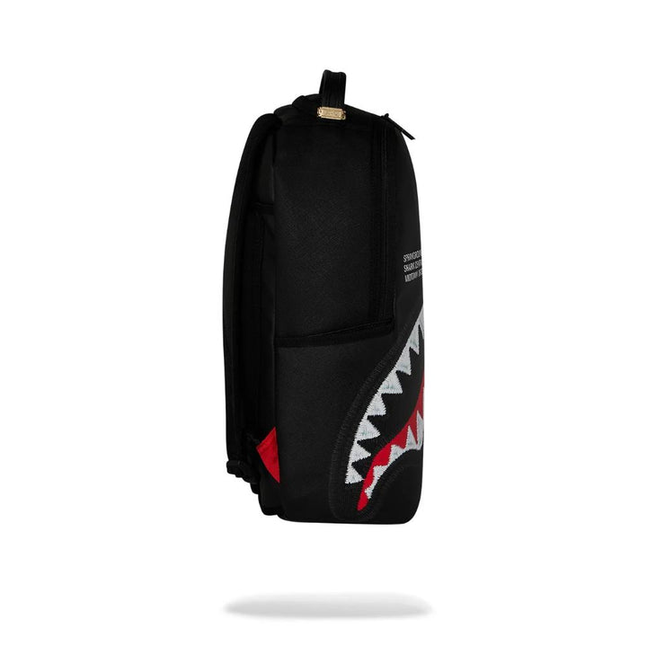 Sprayground Zaino Shark Central Black Ebroidered Shark Backpack