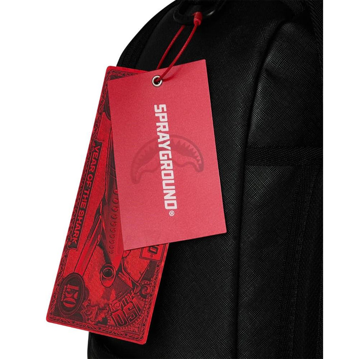 Sprayground Zaino Shark Central Black Ebroidered Shark Backpack