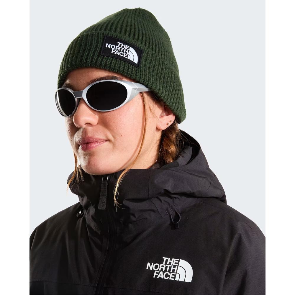 The North Face Berretto Con Risvolto Logo Box Bottle Green