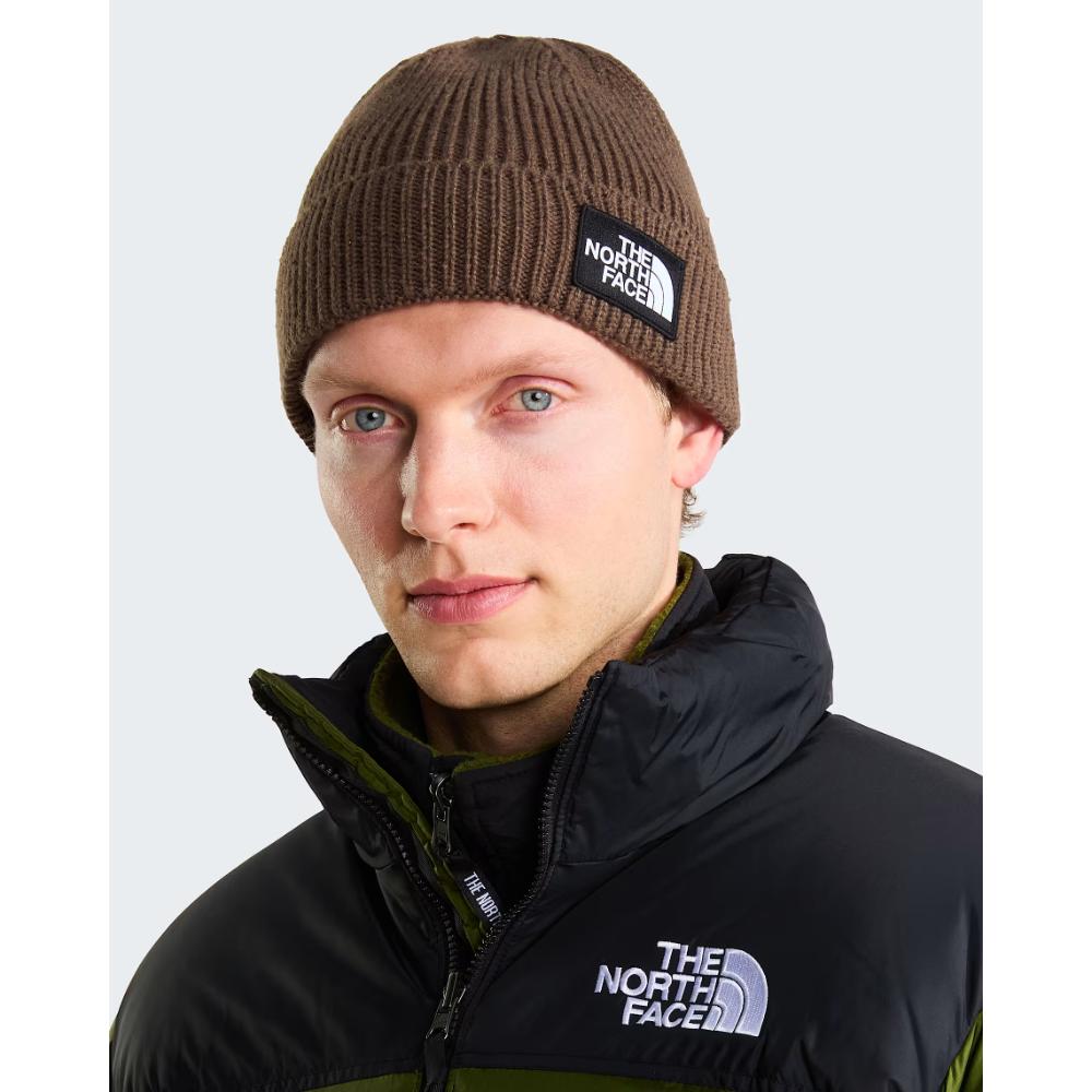 The North Face Berretto Con Risvolto Logo Box Smokey Brown