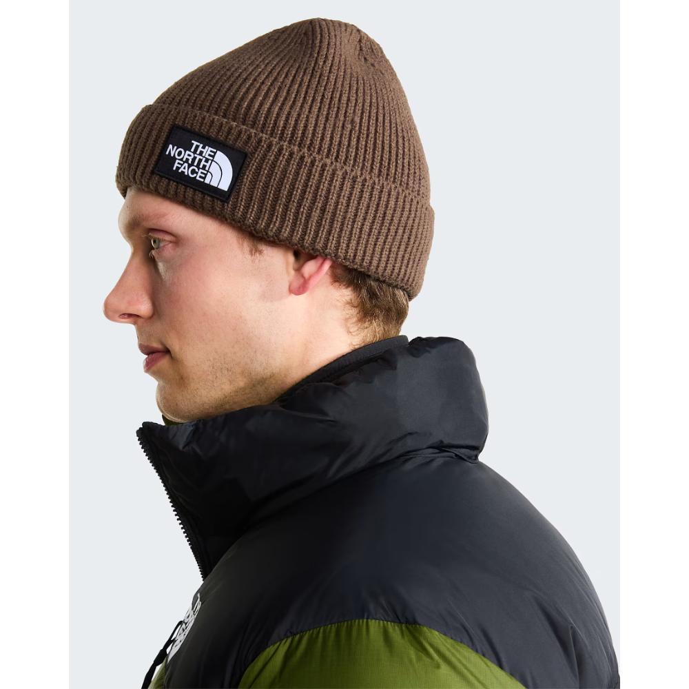 The North Face Berretto Con Risvolto Logo Box Smokey Brown