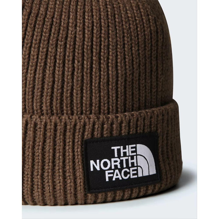 The North Face Berretto Con Risvolto Logo Box Smokey Brown
