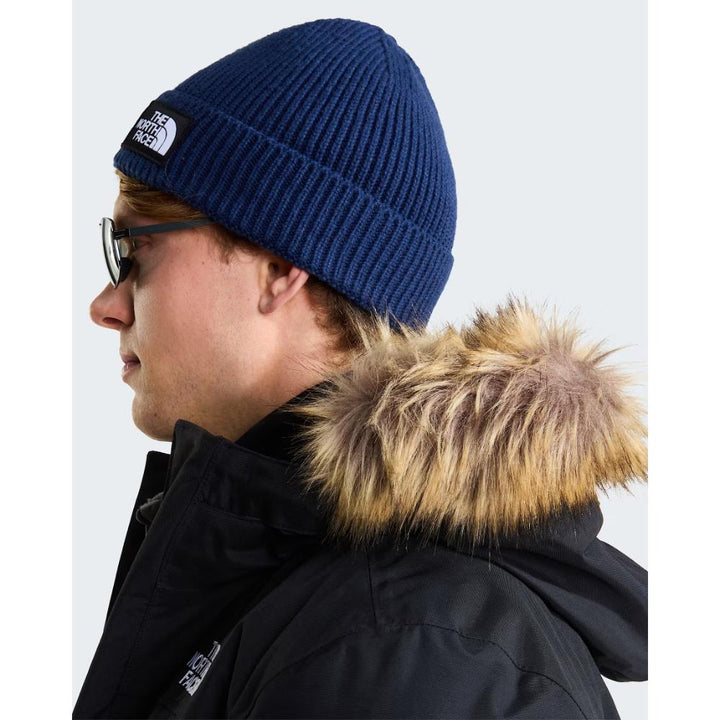 The North Face Berretto Con Risvolto Logo Box Summit Navy