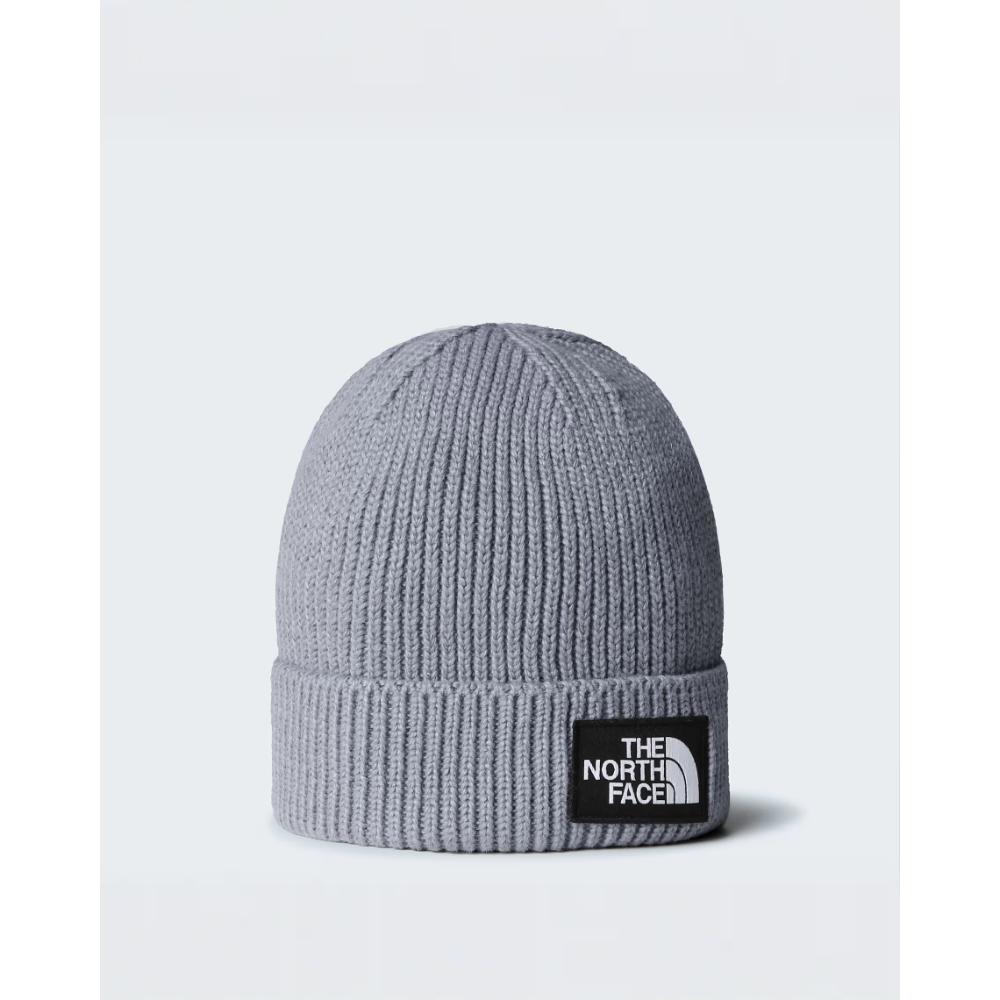 The North Face Berretto Con Risvolto Logo Box Grey Heather