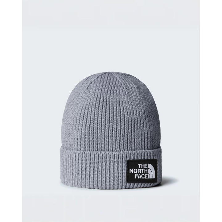 The North Face Berretto Con Risvolto Logo Box Grey Heather