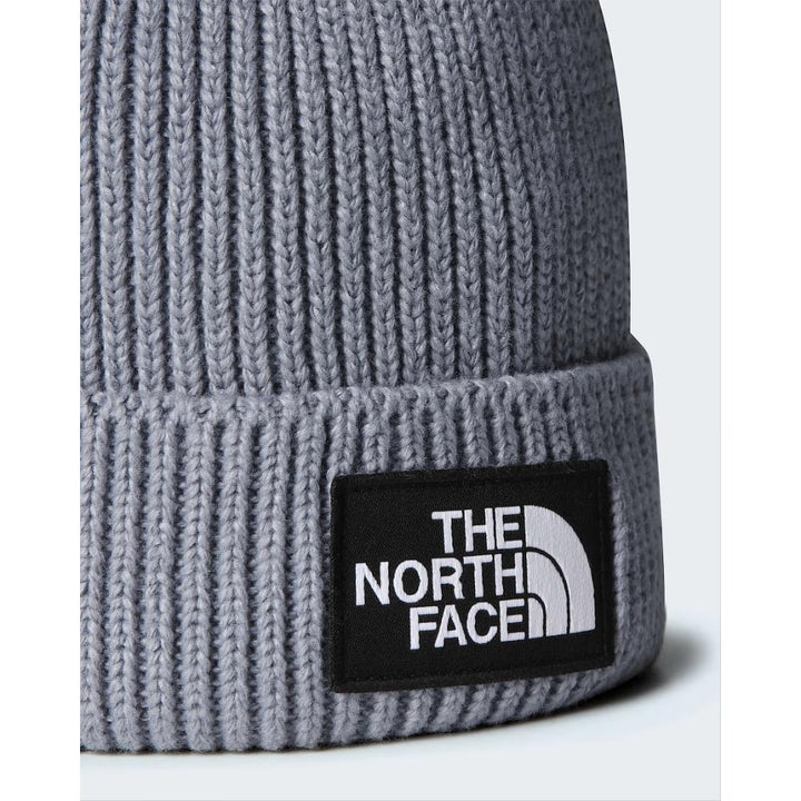 The North Face Berretto Con Risvolto Logo Box Grey Heather