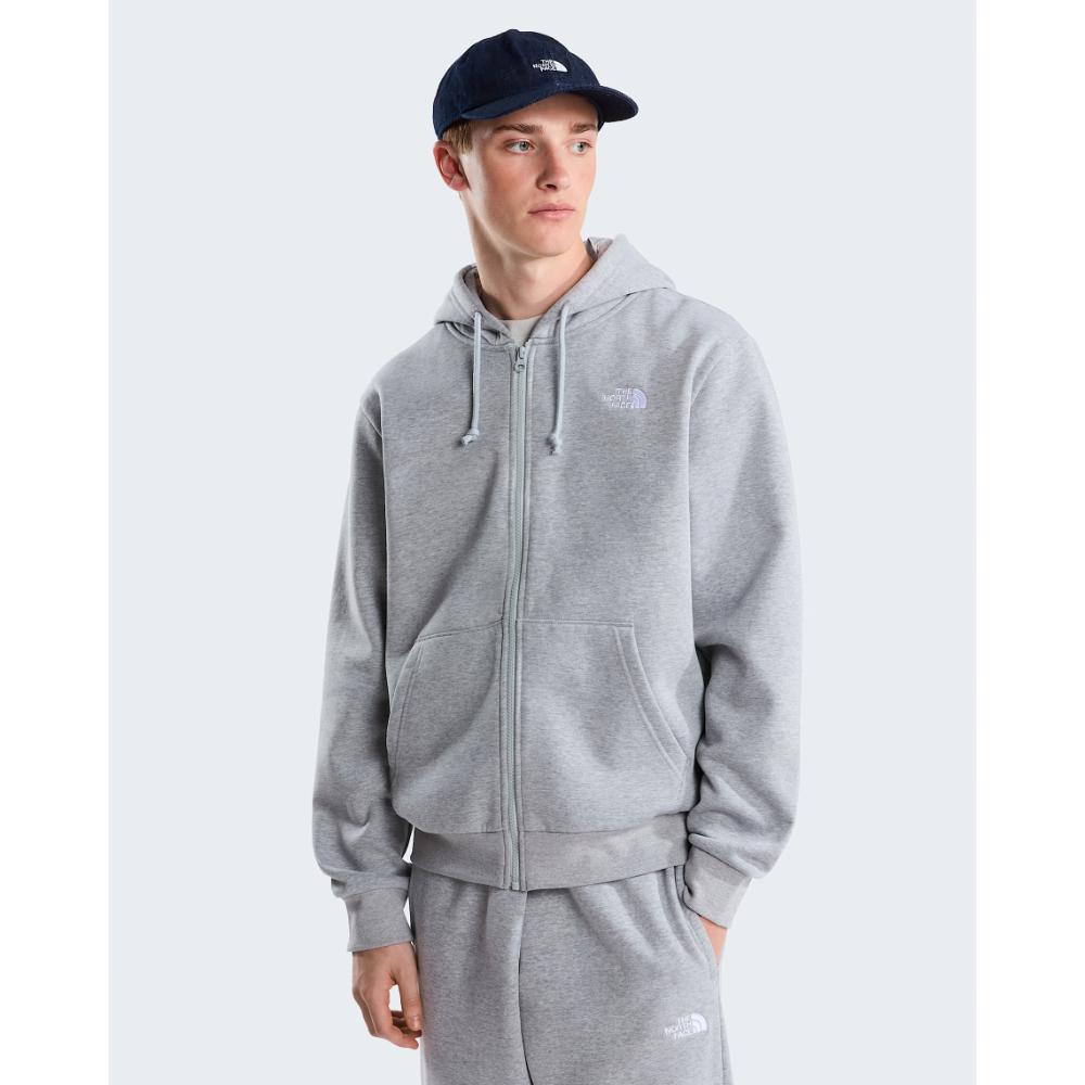 The North Face Felpa Zip con Cappuccio Evolution Simple Dome Regular Grey Heather Uomo