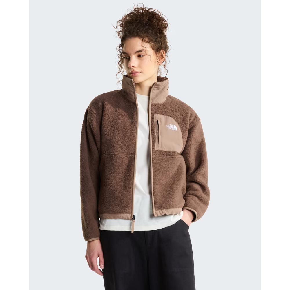 The North Face Giacca Pile Yumiori Off-Peak Cerniera Smokey Brown-Garnet Donna
