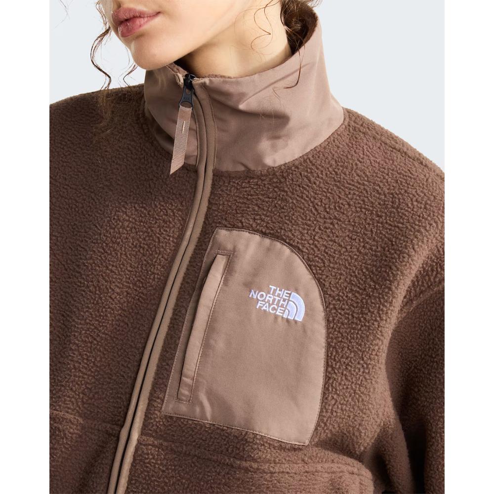 The North Face Giacca Pile Yumiori Off-Peak Cerniera Smokey Brown-Garnet Donna