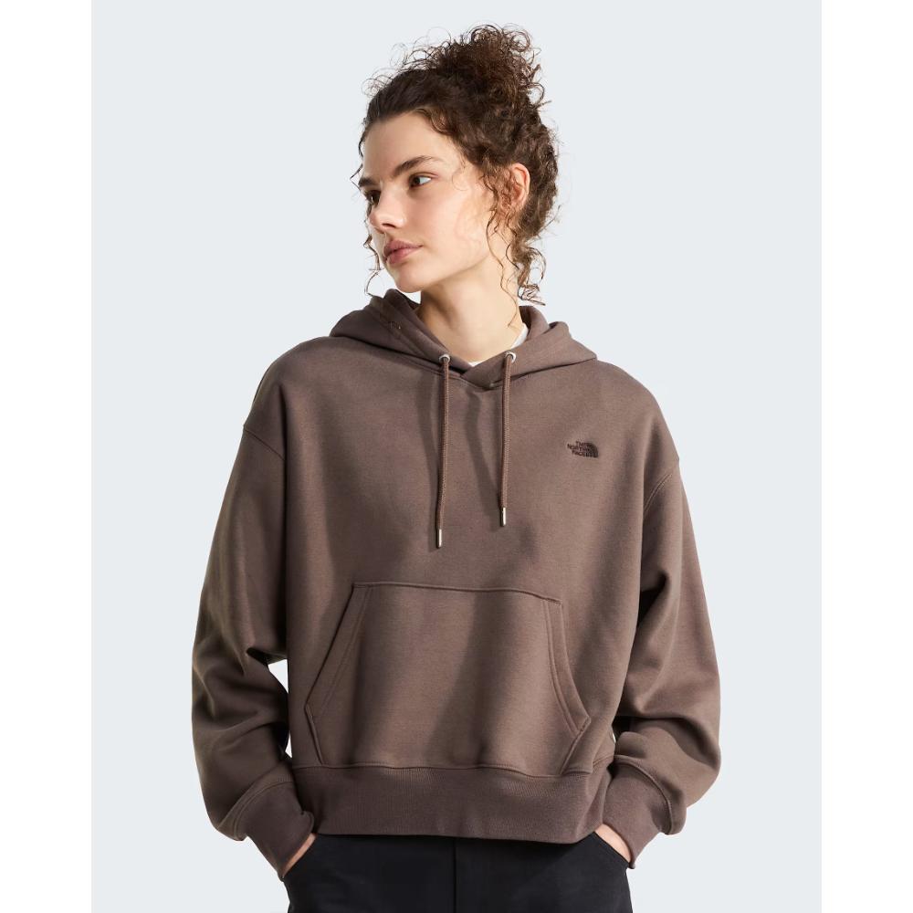 The North Face Felpa Con Cappuccio Oversize TNF Essential Simple Dome Boxy Smokey Brown Donna