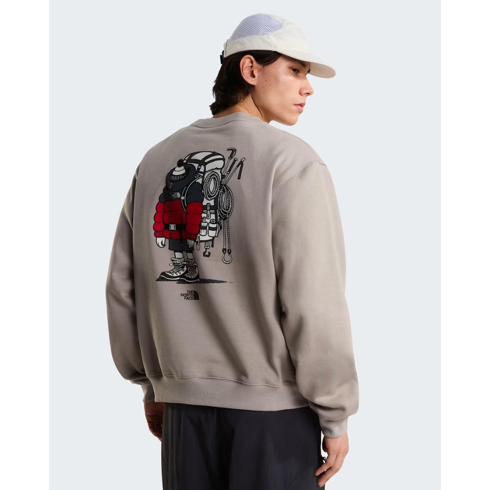 The North Face Felpa Gear Up Get Out con grafica Stone