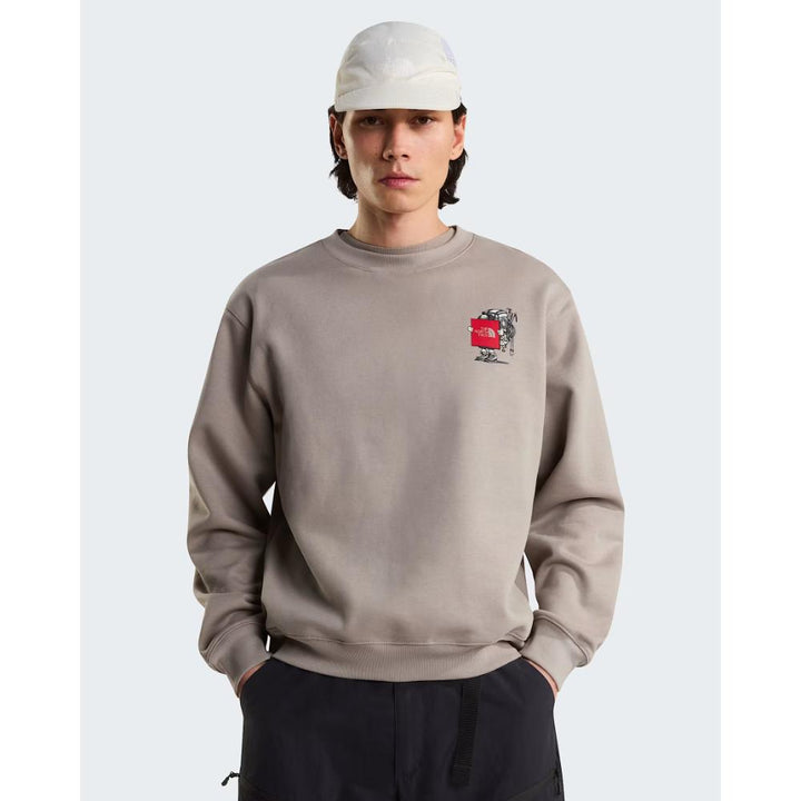 The North Face Felpa Gear Up Get Out con grafica Stone