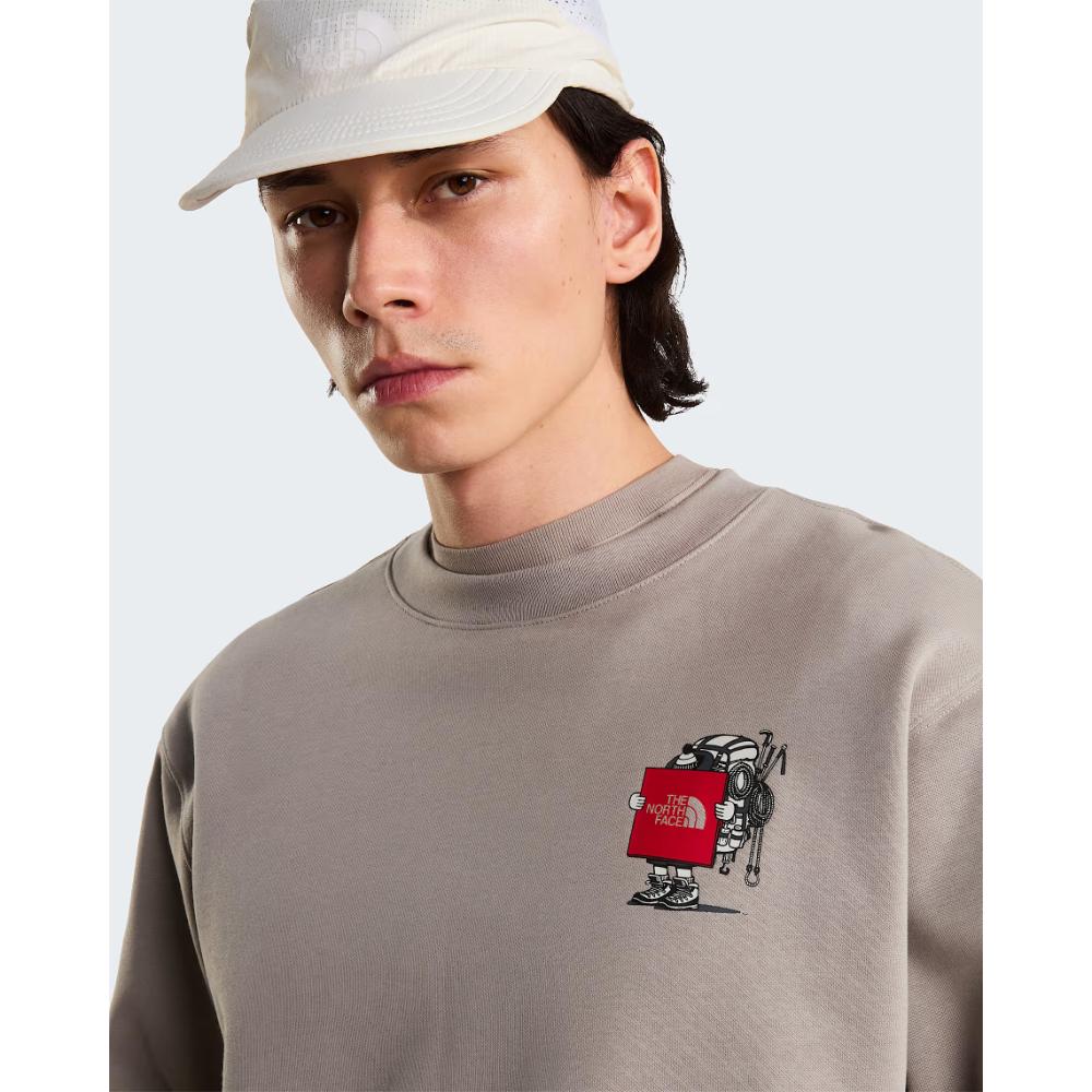 The North Face Felpa Gear Up Get Out con grafica Stone