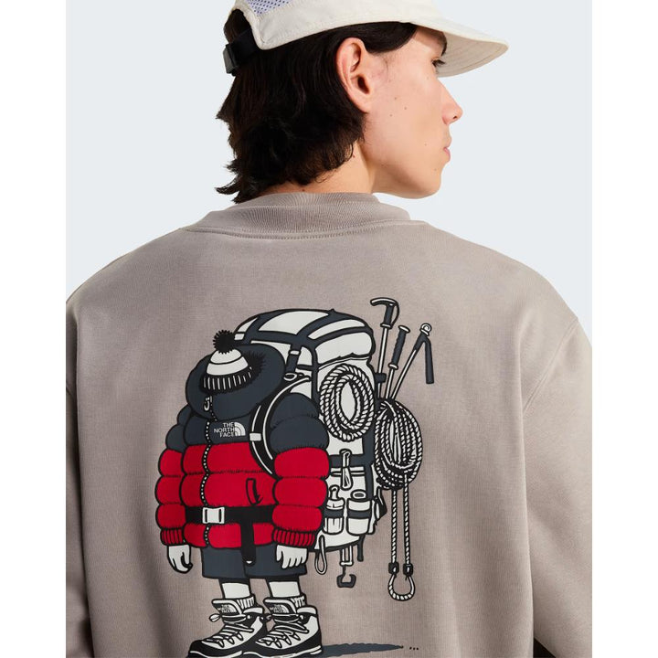 The North Face Felpa Gear Up Get Out con grafica Stone