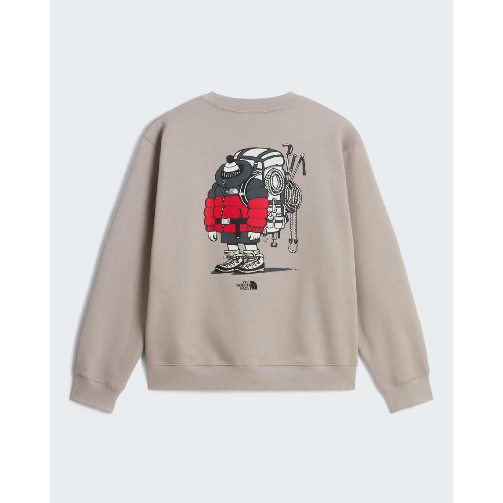 The North Face Felpa Gear Up Get Out con grafica Stone