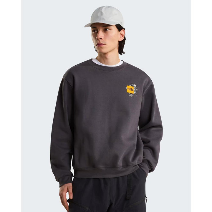 The North Face Felpa Gear Up Get Out con grafica Antracite