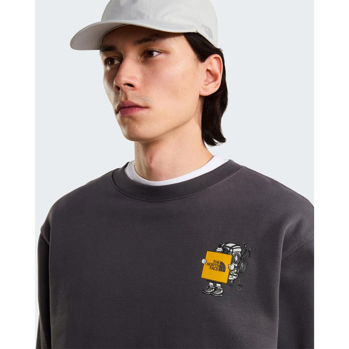The North Face Felpa Gear Up Get Out con grafica Antracite
