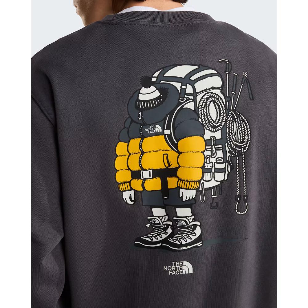The North Face Felpa Gear Up Get Out con grafica Antracite
