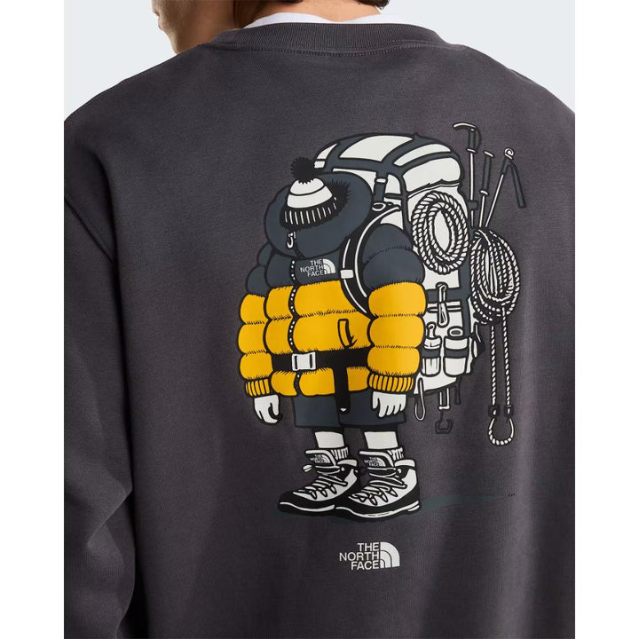 The North Face Felpa Gear Up Get Out con grafica Antracite