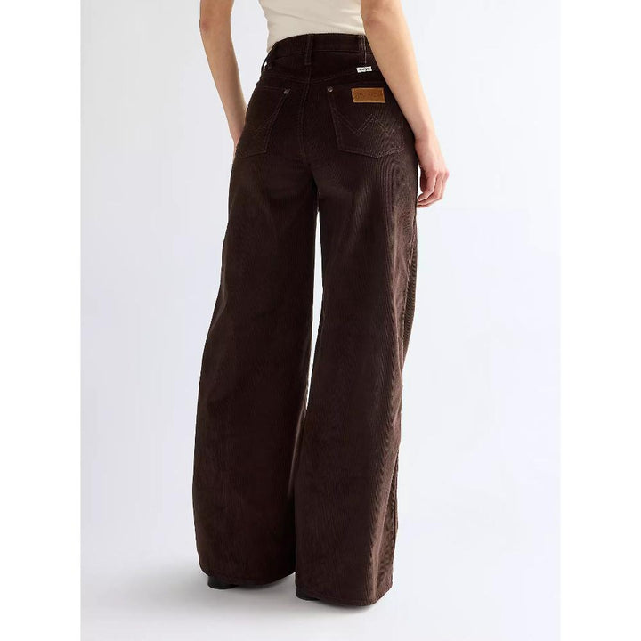 Wrangler Canyon Loose Corduroy Trousers Chocolate Torte Donna