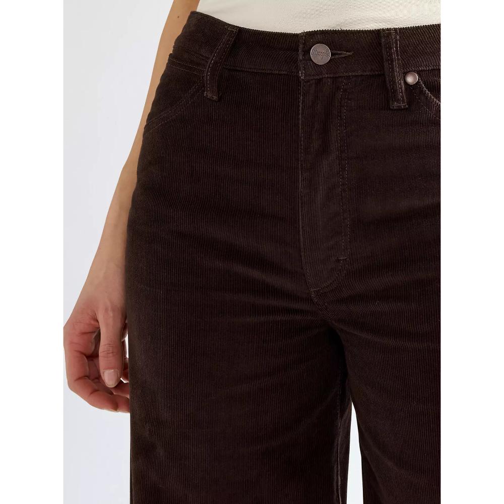 Wrangler Canyon Loose Corduroy Trousers Chocolate Torte Donna