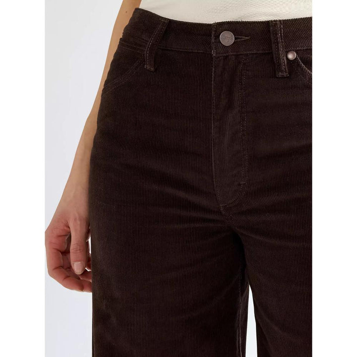 Wrangler Canyon Loose Corduroy Trousers Chocolate Torte Donna