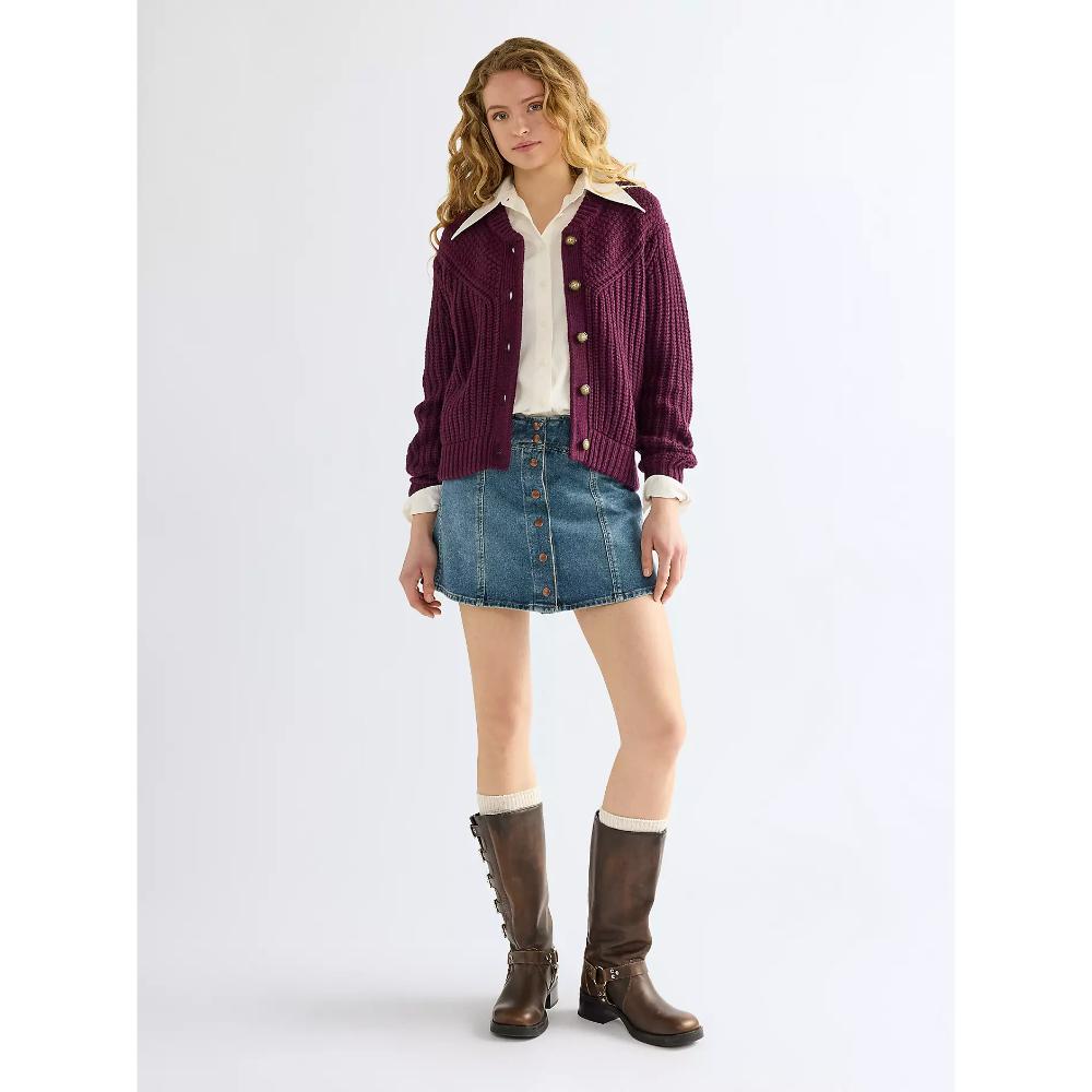 Wrangler Regular Western Cardigan Potent Purple Donna