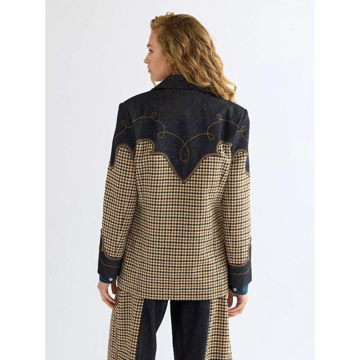 Wrangler Regular Houndstooth Blazer Rinse Donna